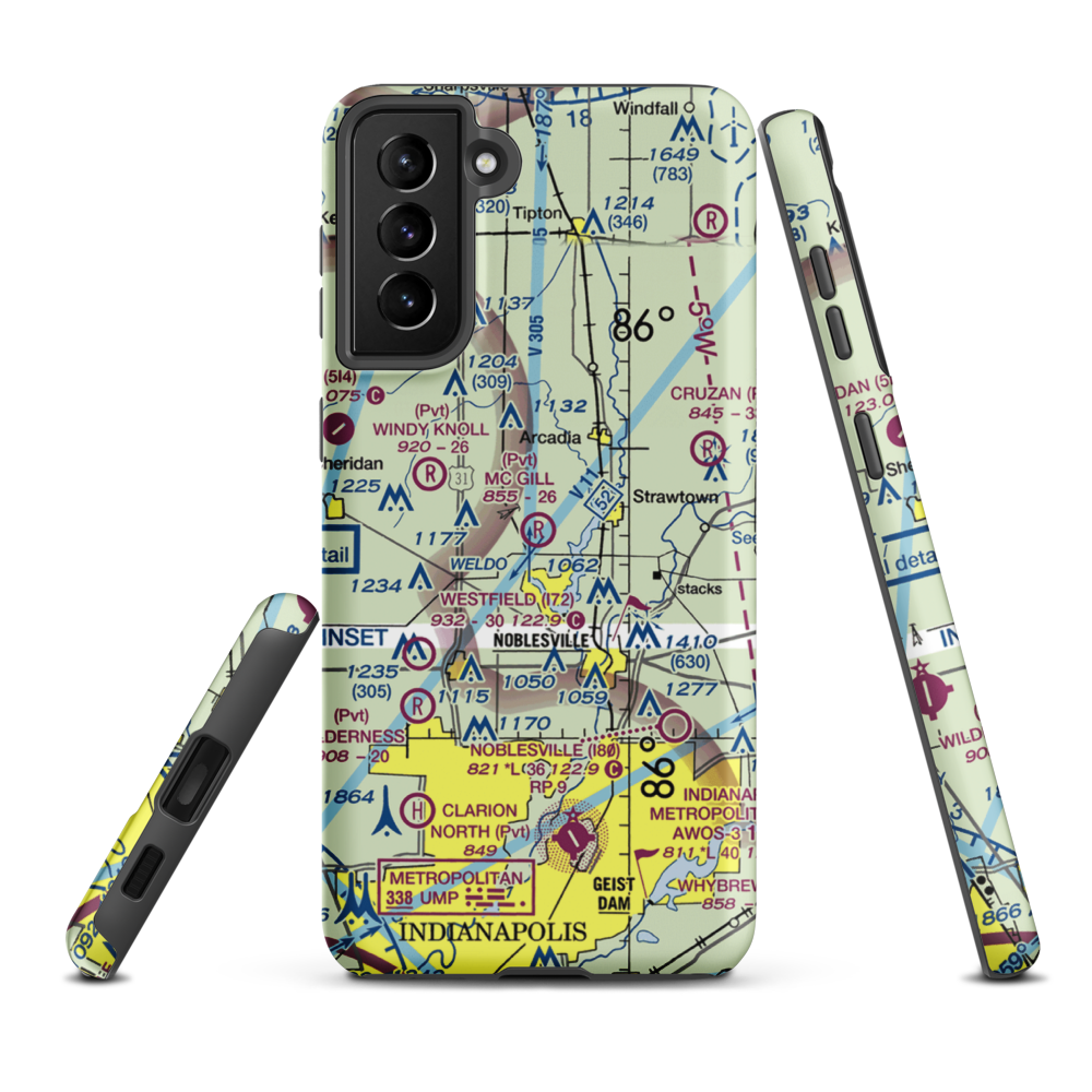 Mc Gill Airport (18II) VFR Sectional Samsung Phone Case Samsung Galaxy S21 Plus model shown