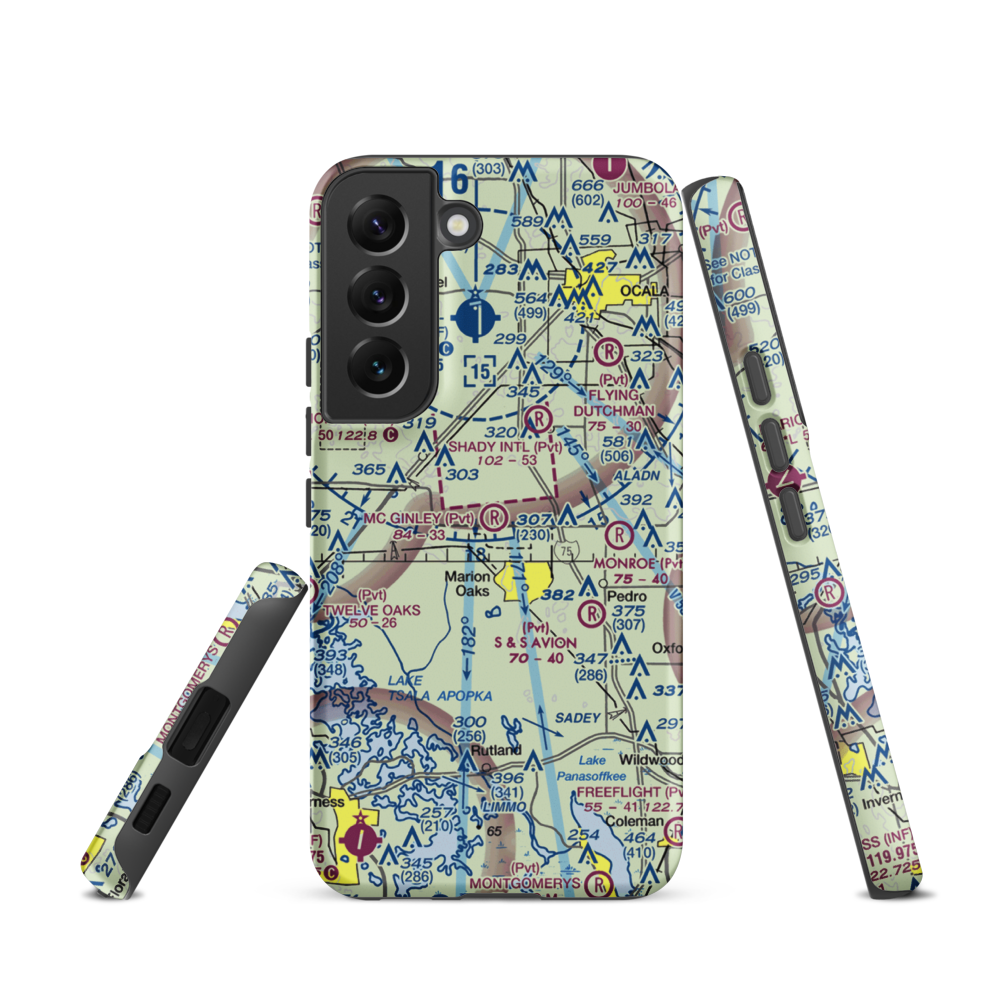 Mc Ginley Airport (FL61) VFR Sectional Samsung Phone Case Samsung Galaxy S22 model shown