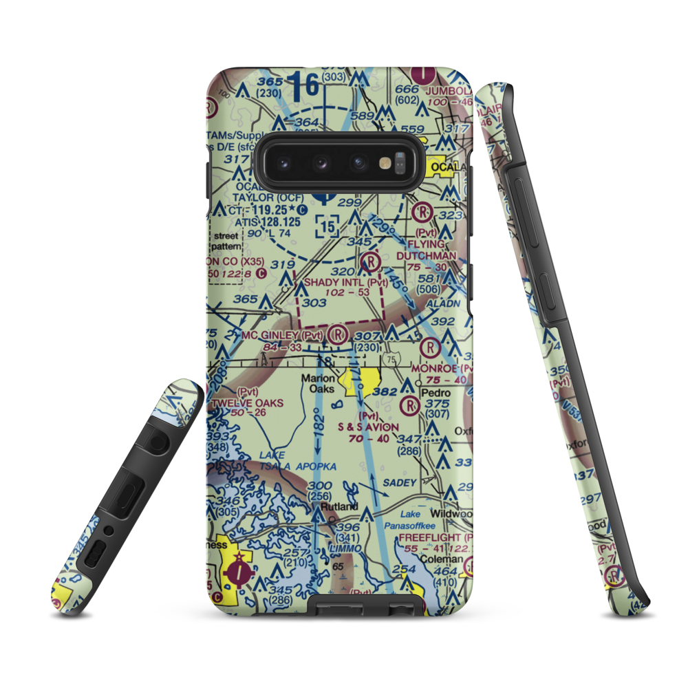 Mc Ginley Airport (FL61) VFR Sectional Samsung Phone Case Samsung Galaxy S10 Plus model shown