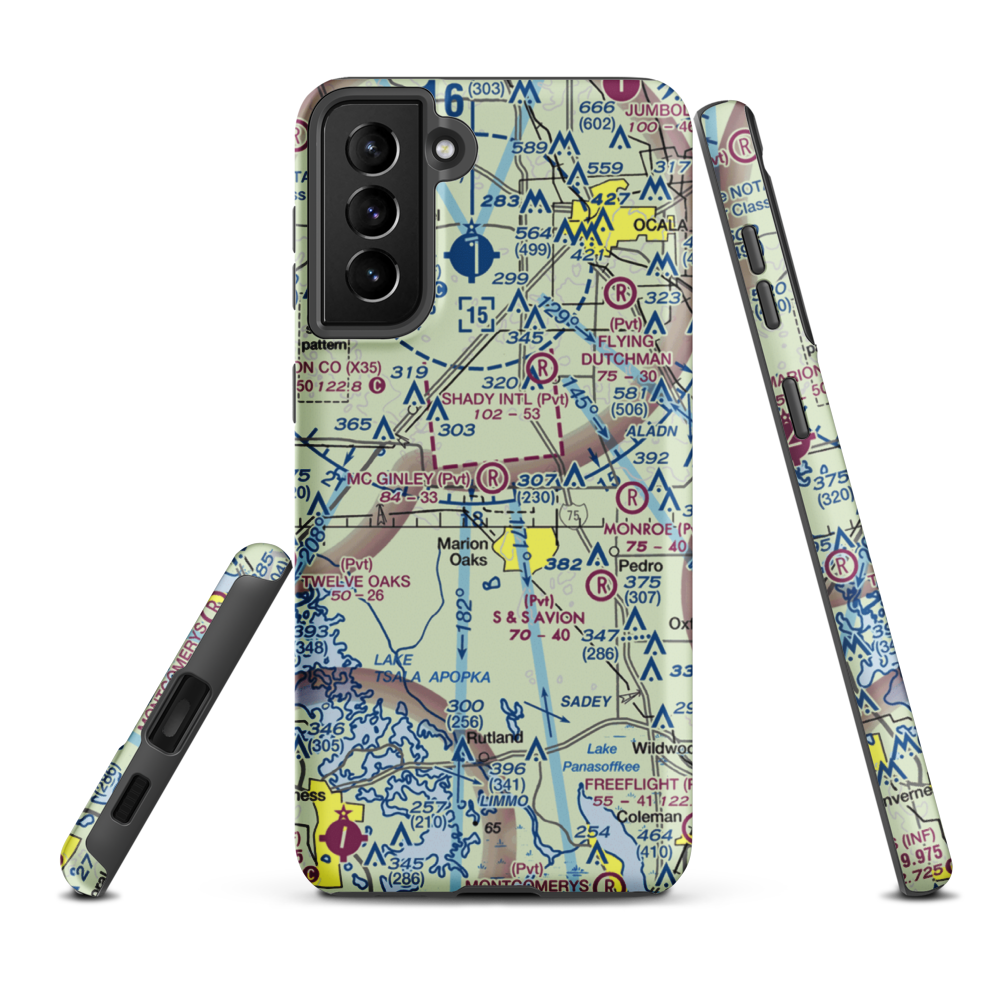 Mc Ginley Airport (FL61) VFR Sectional Samsung Phone Case Samsung Galaxy S21 FE model shown