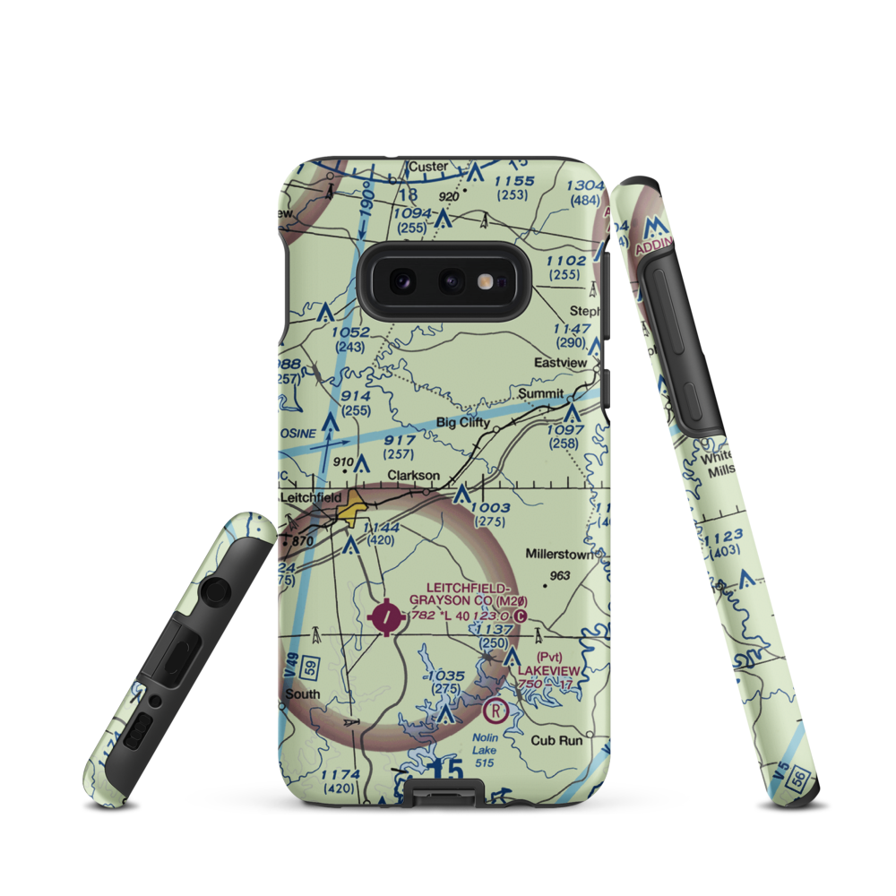 Mc Grew Airport (66KY) VFR Sectional Samsung Phone Case Samsung Galaxy S10 Plus model shown