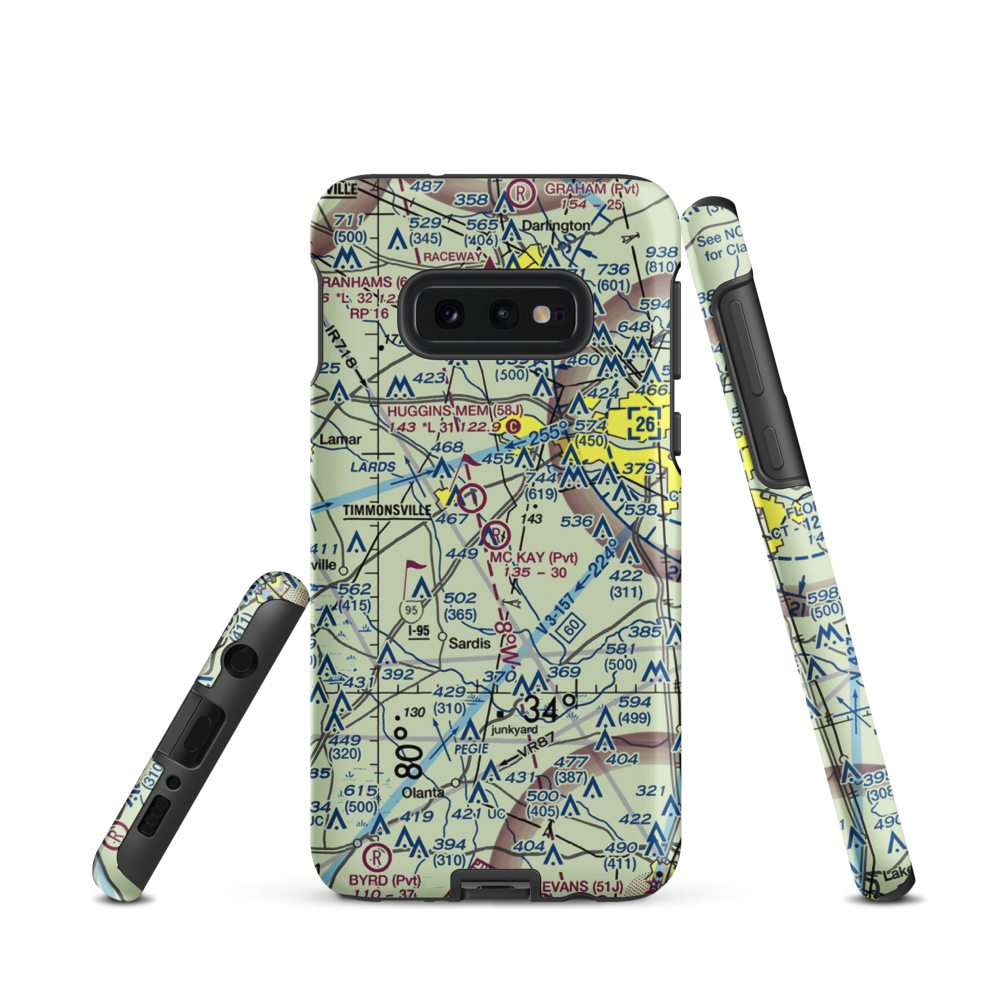 Mc Kay Airport (SC29) VFR Sectional Samsung Phone Case Samsung Galaxy S10e model shown