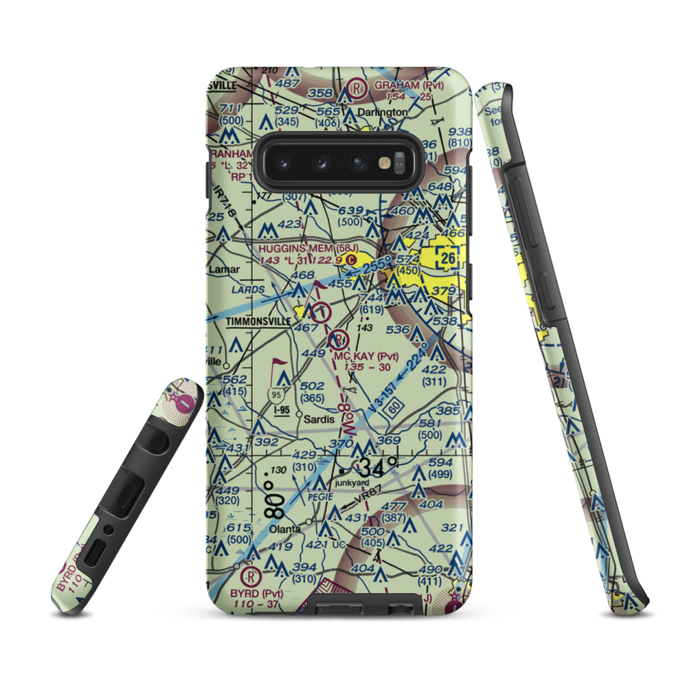 Mc Kay Airport (SC29) VFR Sectional Samsung Phone Case Samsung Galaxy S10 Plus model shown