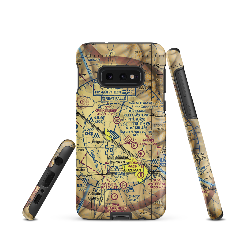 Mc Kenna Airport (9MT9) VFR Sectional Samsung Phone Case Samsung Galaxy S10e model shown