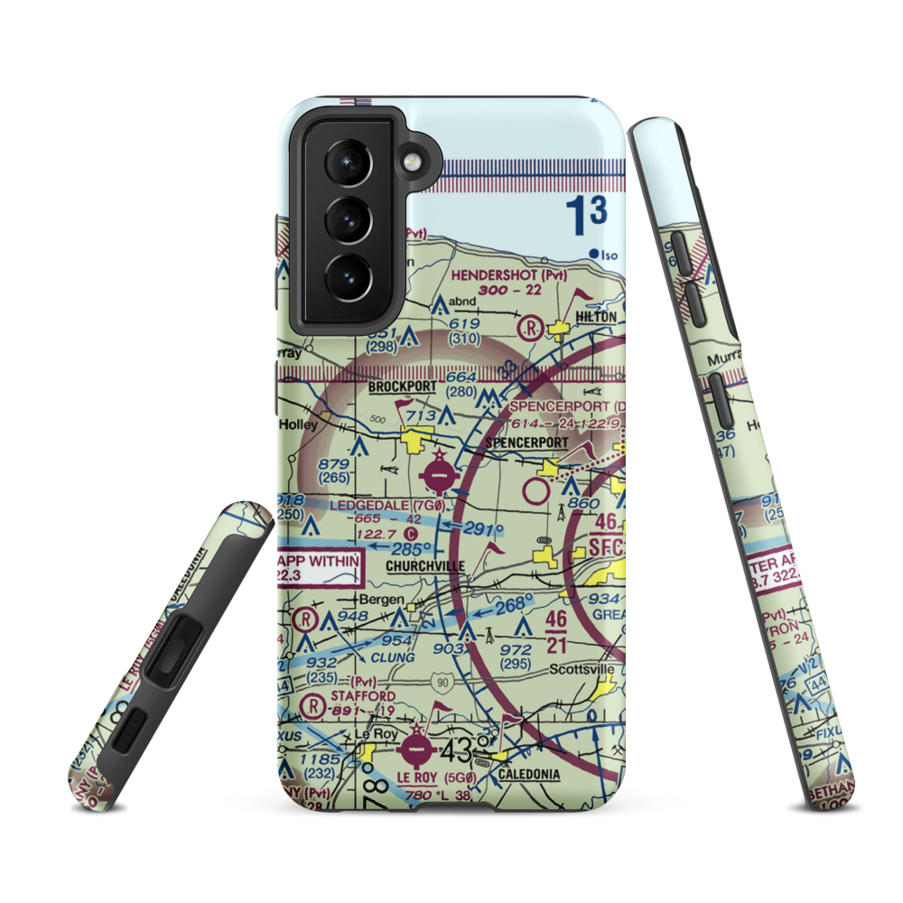 Mc Kinney Airport (3NK0) VFR Sectional Samsung Phone Case Samsung Galaxy S21 Ultra model shown