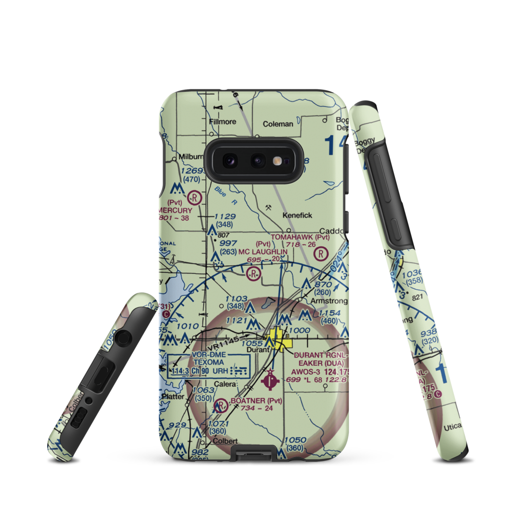 Mc Laughlin Farm Airport (66OK) VFR Sectional Samsung Phone Case Samsung Galaxy S10e model shown