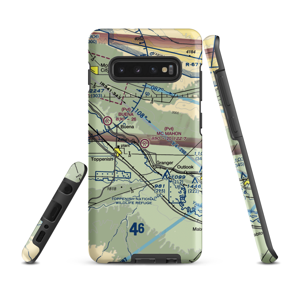 Mc Mahon Field (68WA) VFR Sectional Samsung Phone Case Samsung Galaxy S10 Plus model shown