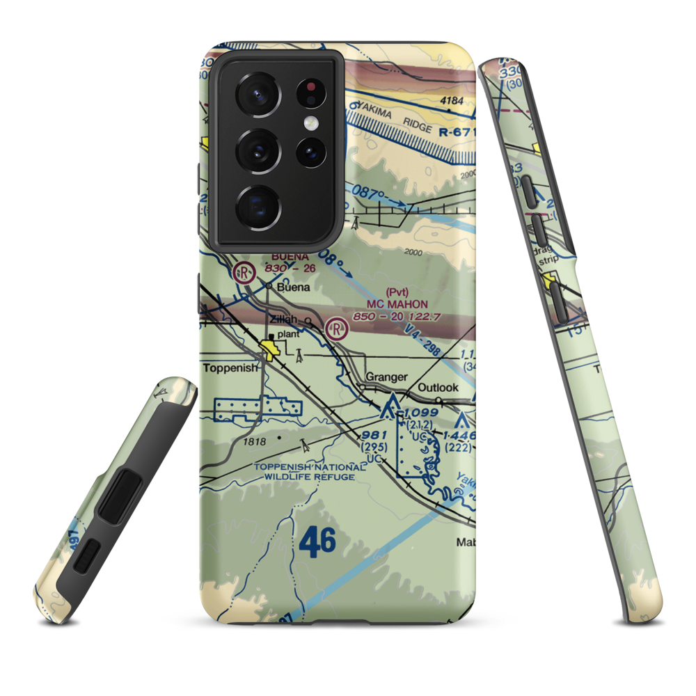 Mc Mahon Field (68WA) VFR Sectional Samsung Phone Case Samsung Galaxy S21 Plus model shown