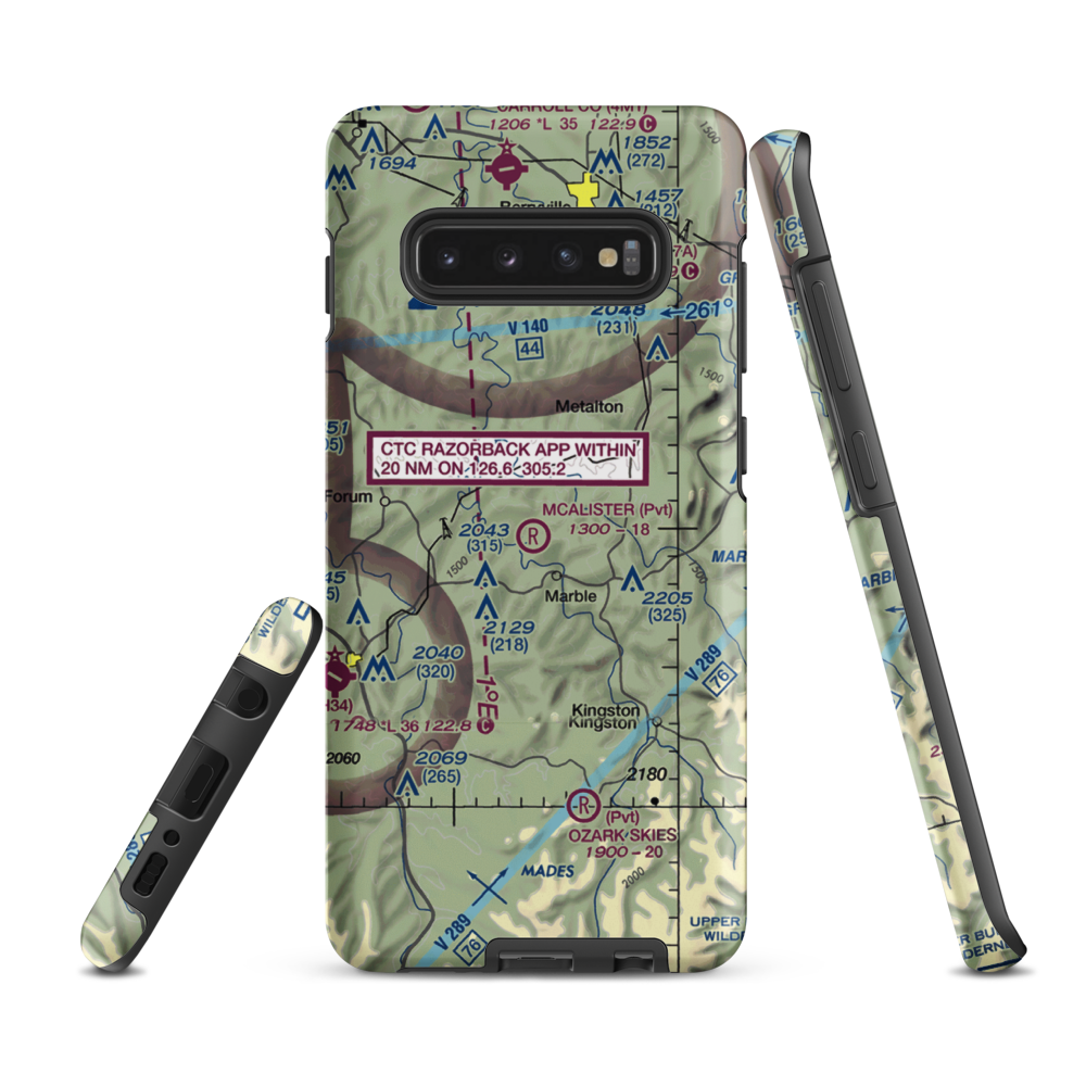 McAlister Airpark (1AR4) VFR Sectional Samsung Phone Case Samsung Galaxy S10 Plus model shown