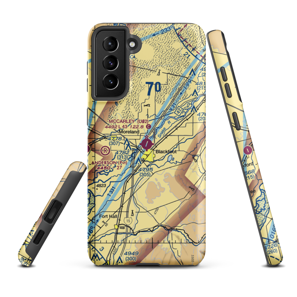 Mccarley Field (U02) VFR Sectional Samsung Phone Case Samsung Galaxy S21 Plus model shown