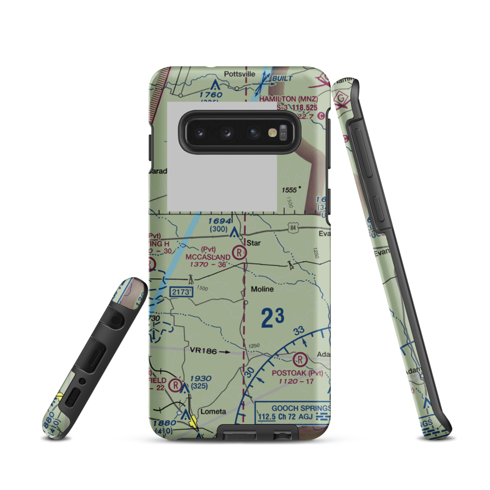 McCasland Ranch Airport (49XS) VFR Sectional Samsung Phone Case Samsung Galaxy S10 model shown