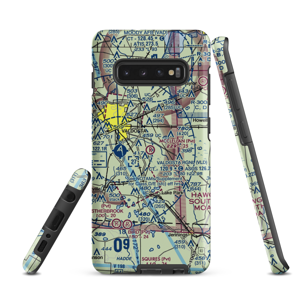 Mcclellan Airport (7GA2) VFR Sectional Samsung Phone Case Samsung Galaxy S10 Plus model shown