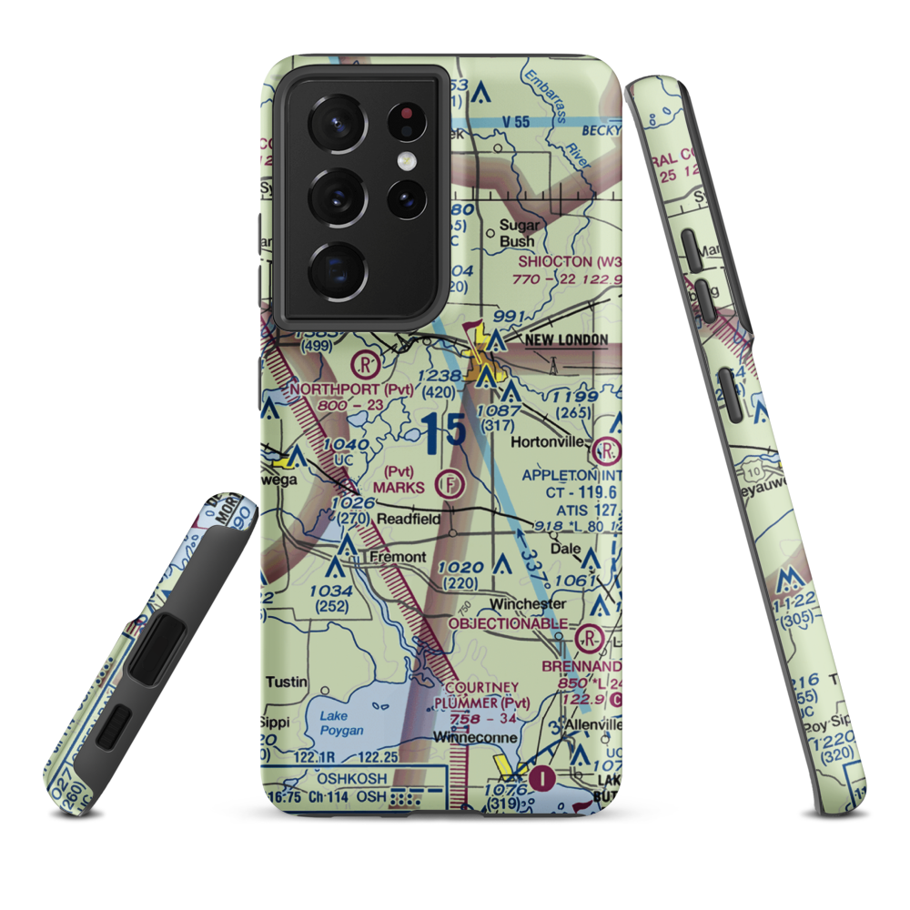 Mcfaul Airport (2WN4) VFR Sectional Samsung Phone Case Samsung Galaxy S21 Ultra model shown