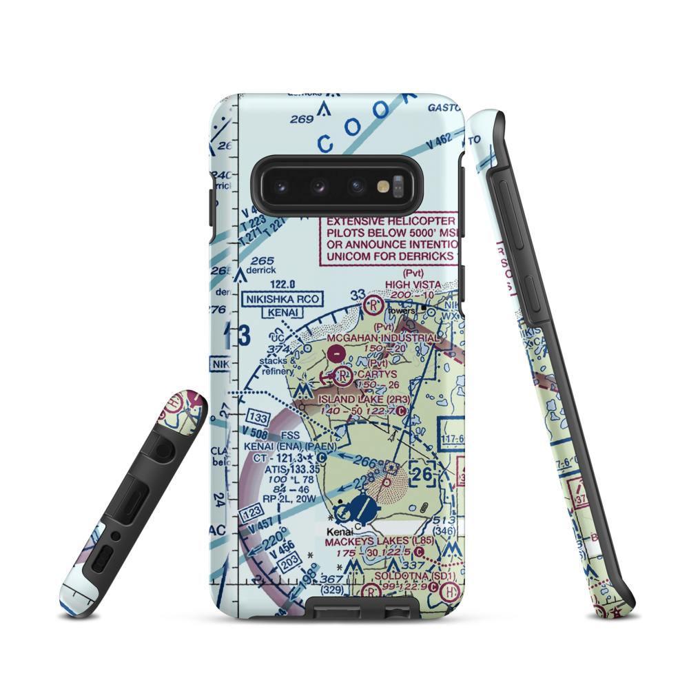 McGahan Industrial Airpark (AK73) VFR Sectional Samsung Phone Case Samsung Galaxy S10 model shown