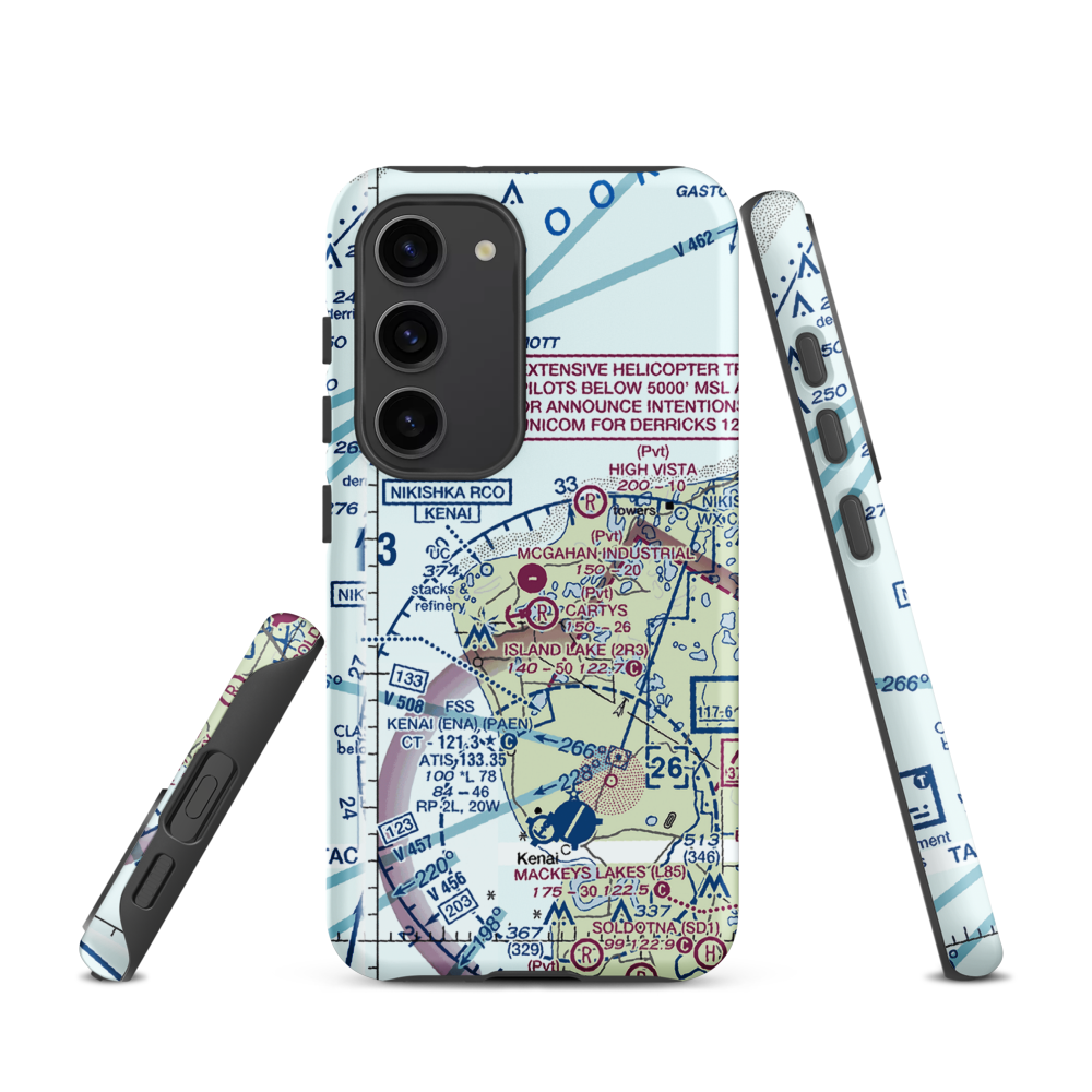 McGahan Industrial Airpark (AK73) VFR Sectional Samsung Phone Case Samsung Galaxy S23 model shown