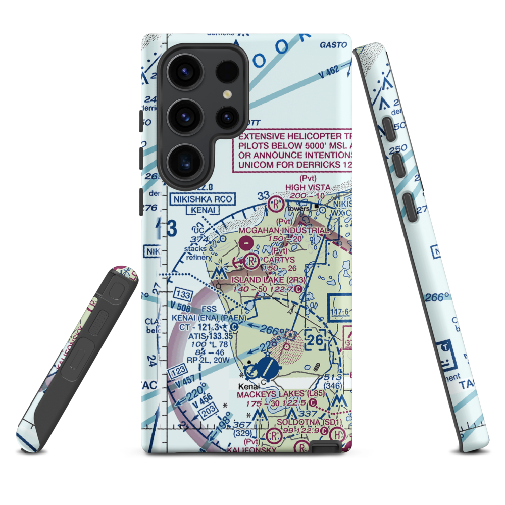 McGahan Industrial Airpark (AK73) VFR Sectional Samsung Phone Case Samsung Galaxy S23 Ultra model shown