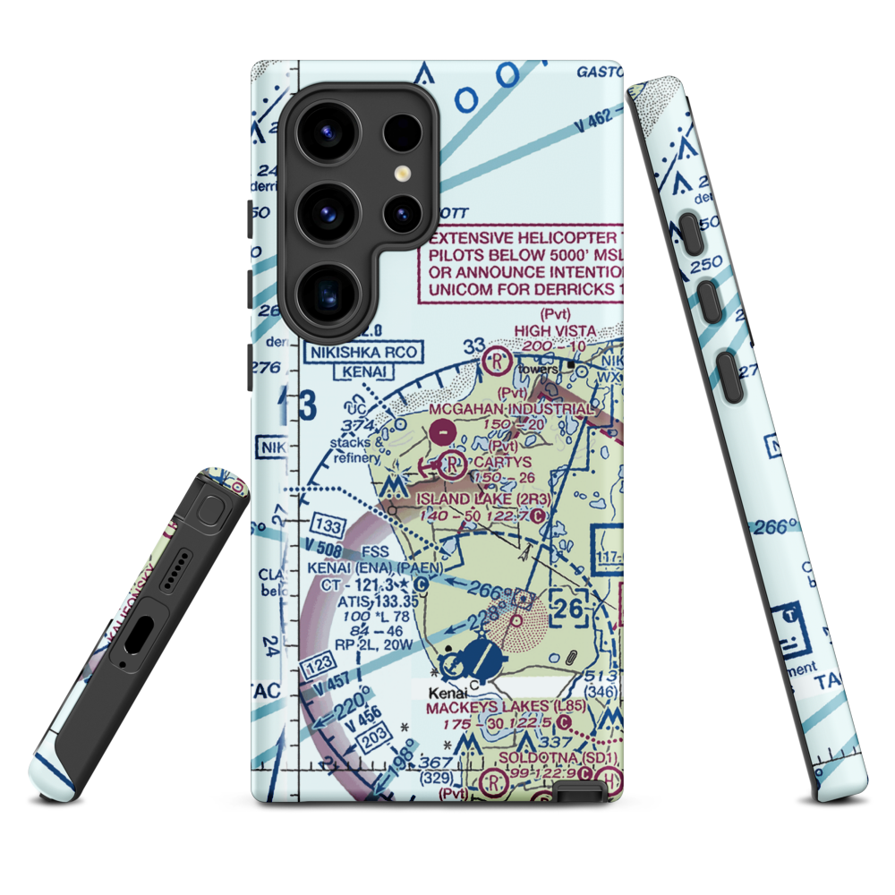 McGahan Industrial Airpark (AK73) VFR Sectional Samsung Phone Case Samsung Galaxy S24 Ultra model shown