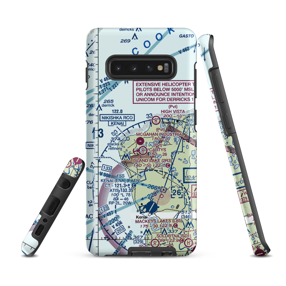 McGahan Industrial Airpark (AK73) VFR Sectional Samsung Phone Case Samsung Galaxy S10 Plus model shown