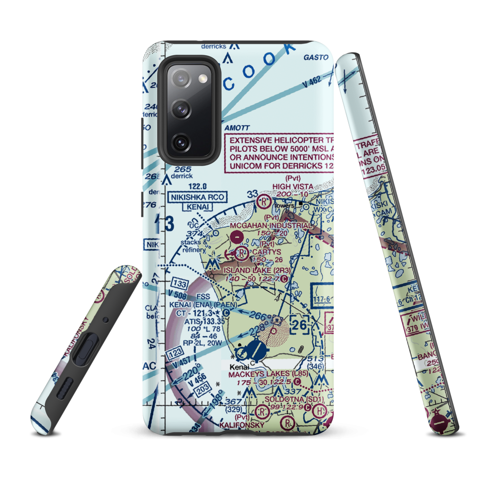McGahan Industrial Airpark (AK73) VFR Sectional Samsung Phone Case Samsung Galaxy S20 FE model shown