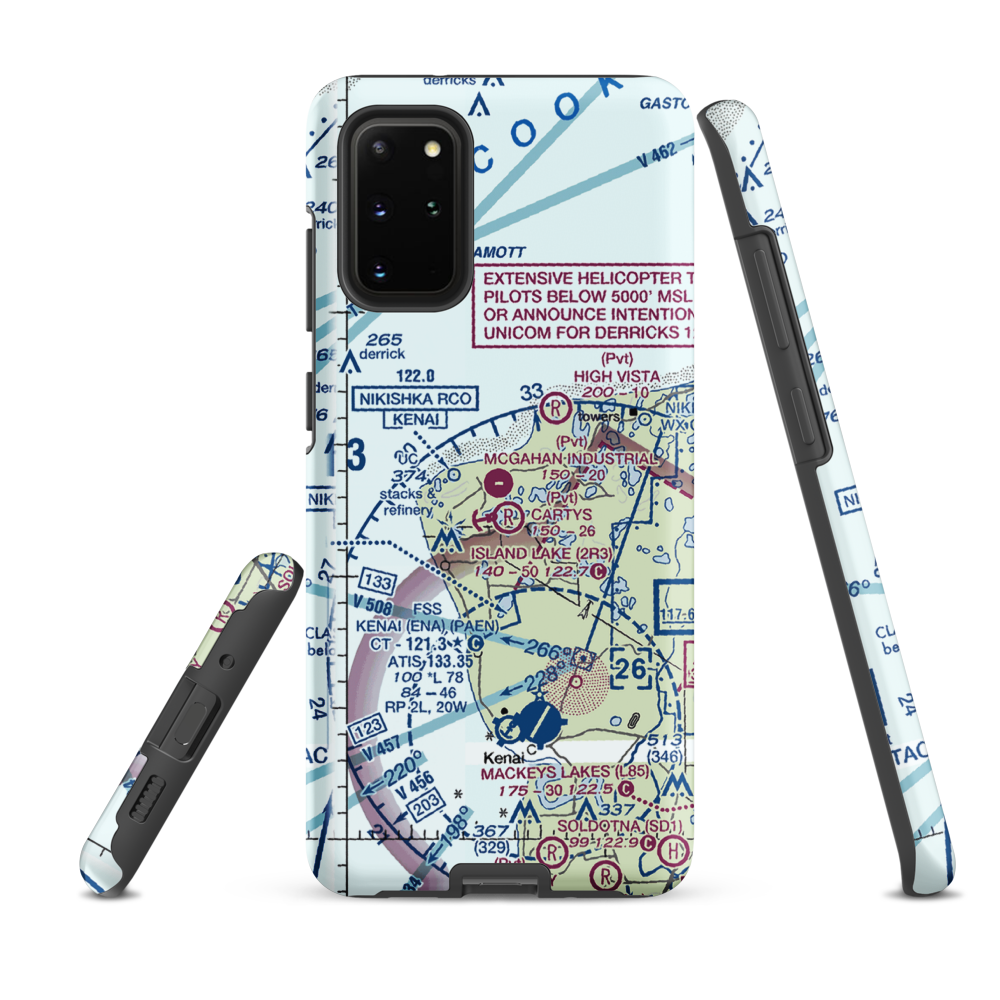 McGahan Industrial Airpark (AK73) VFR Sectional Samsung Phone Case Samsung Galaxy S20 Plus model shown