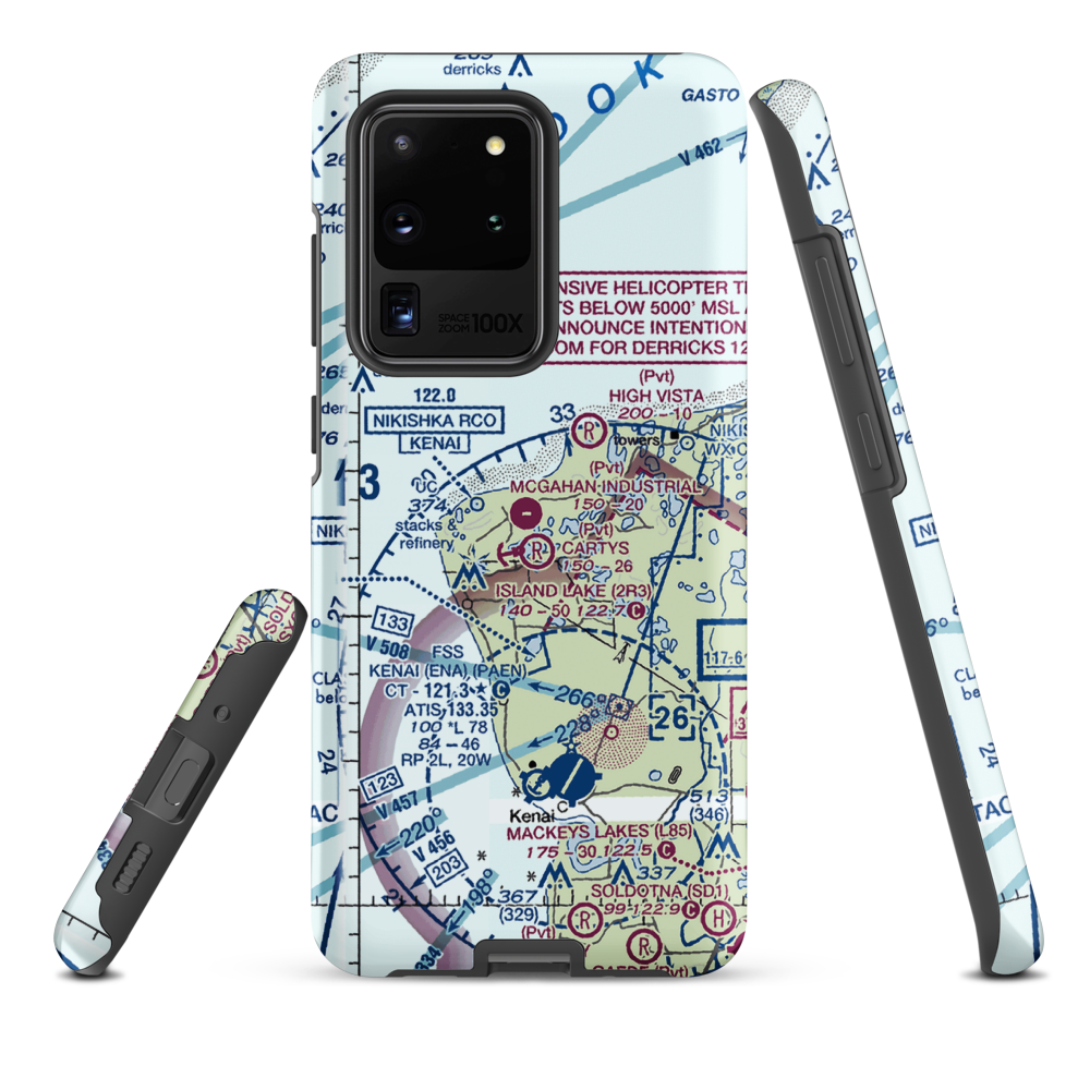 McGahan Industrial Airpark (AK73) VFR Sectional Samsung Phone Case Samsung Galaxy S20 Ultra model shown