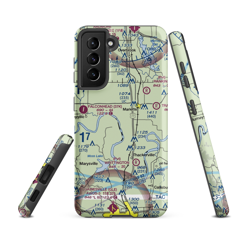 Mcgehee Catfish Restaurant Airport (T40) VFR Sectional Samsung Phone Case Samsung Galaxy S21 Ultra model shown