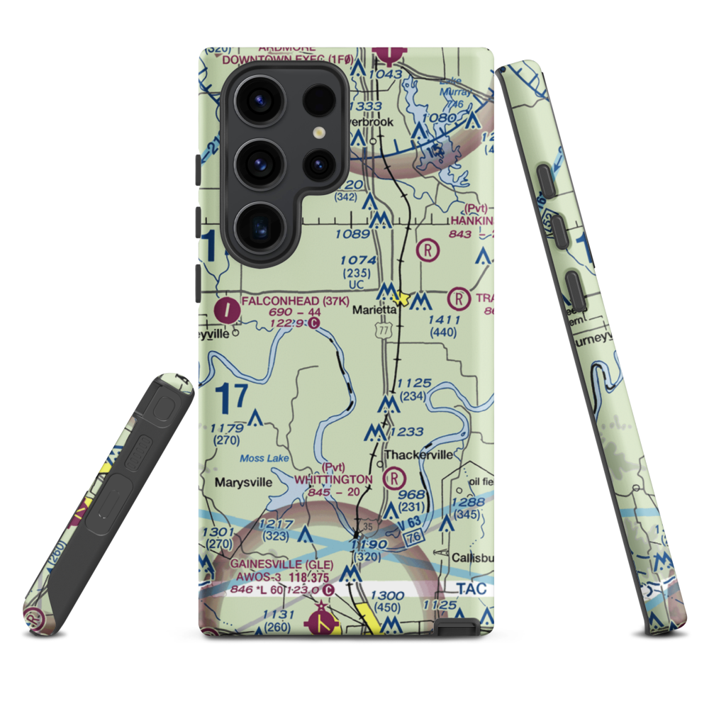 Mcgehee Catfish Restaurant Airport (T40) VFR Sectional Samsung Phone Case Samsung Galaxy S23 Ultra model shown