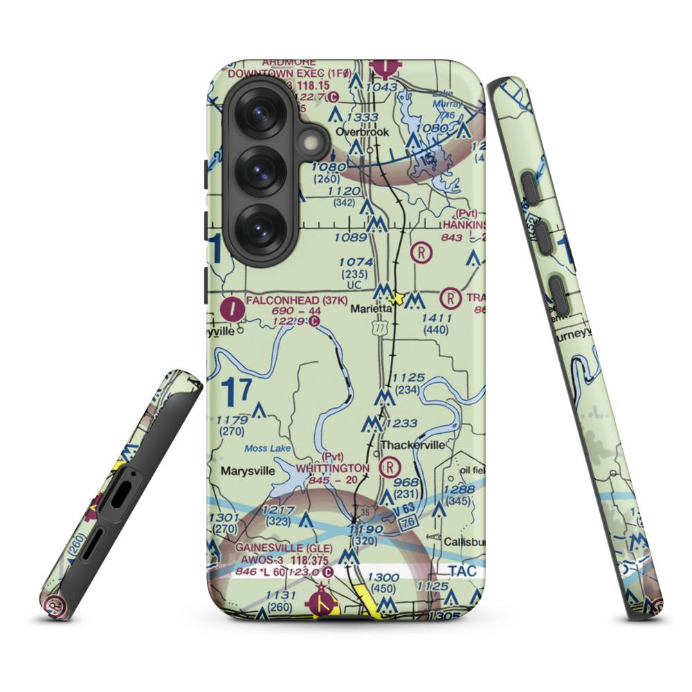 Mcgehee Catfish Restaurant Airport (T40) VFR Sectional Samsung Phone Case Samsung Galaxy S25 Plus model shown