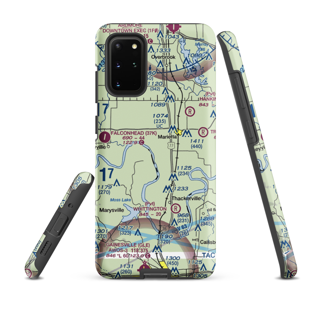 Mcgehee Catfish Restaurant Airport (T40) VFR Sectional Samsung Phone Case Samsung Galaxy S20 Plus model shown