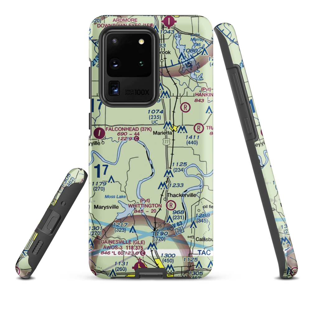 Mcgehee Catfish Restaurant Airport (T40) VFR Sectional Samsung Phone Case Samsung Galaxy S20 Ultra model shown