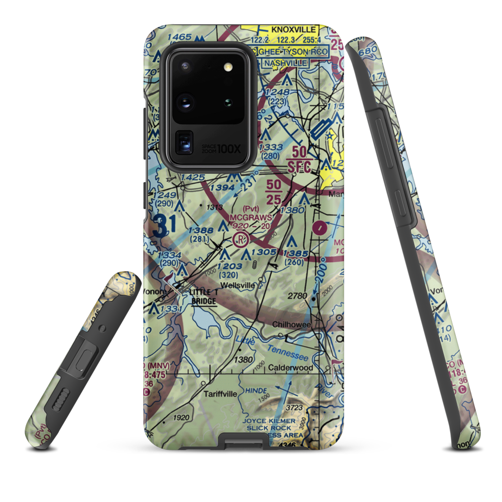 Mcgraw's Backyard Airport (5TN4) VFR Sectional Samsung Phone Case Samsung Galaxy S20 Ultra model shown