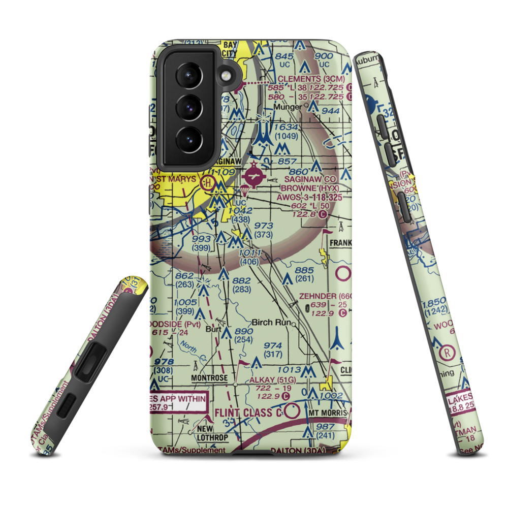 Mckimmy Field (MI23) VFR Sectional Samsung Phone Case Samsung Galaxy S21 FE model shown