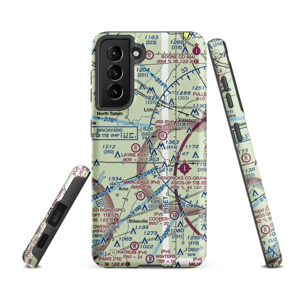 Meadors Field (II82) VFR Sectional Samsung Phone Case Samsung Galaxy S21 FE model shown