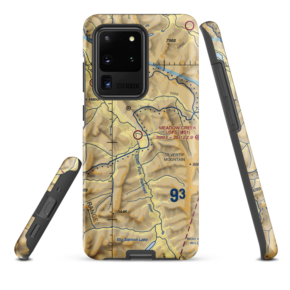 Meadow Creek Usfs Airport (0S1) VFR Sectional Samsung Phone Case Samsung Galaxy S20 Ultra model shown