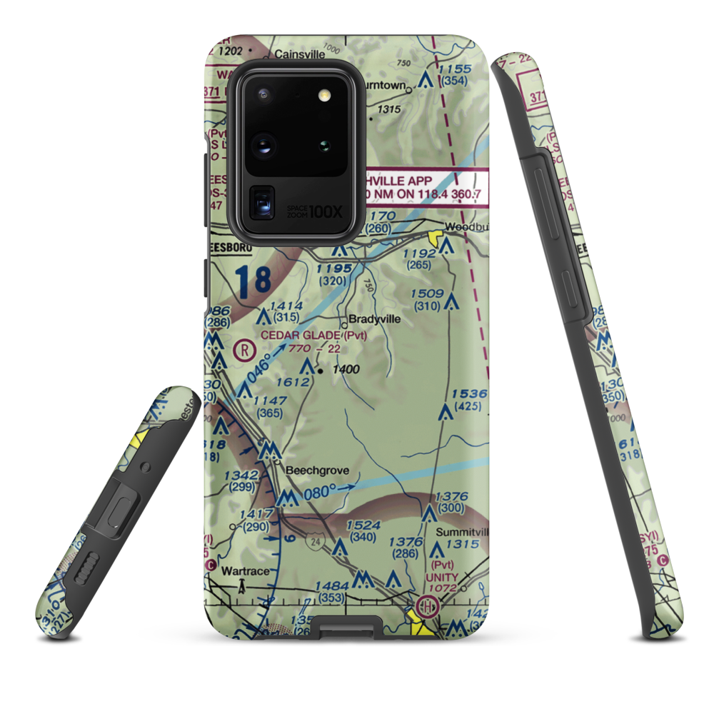 Meadow Lark Aerodrome Ultralight Flightpark (62TN) VFR Sectional Samsung Phone Case Samsung Galaxy S20 Ultra model shown