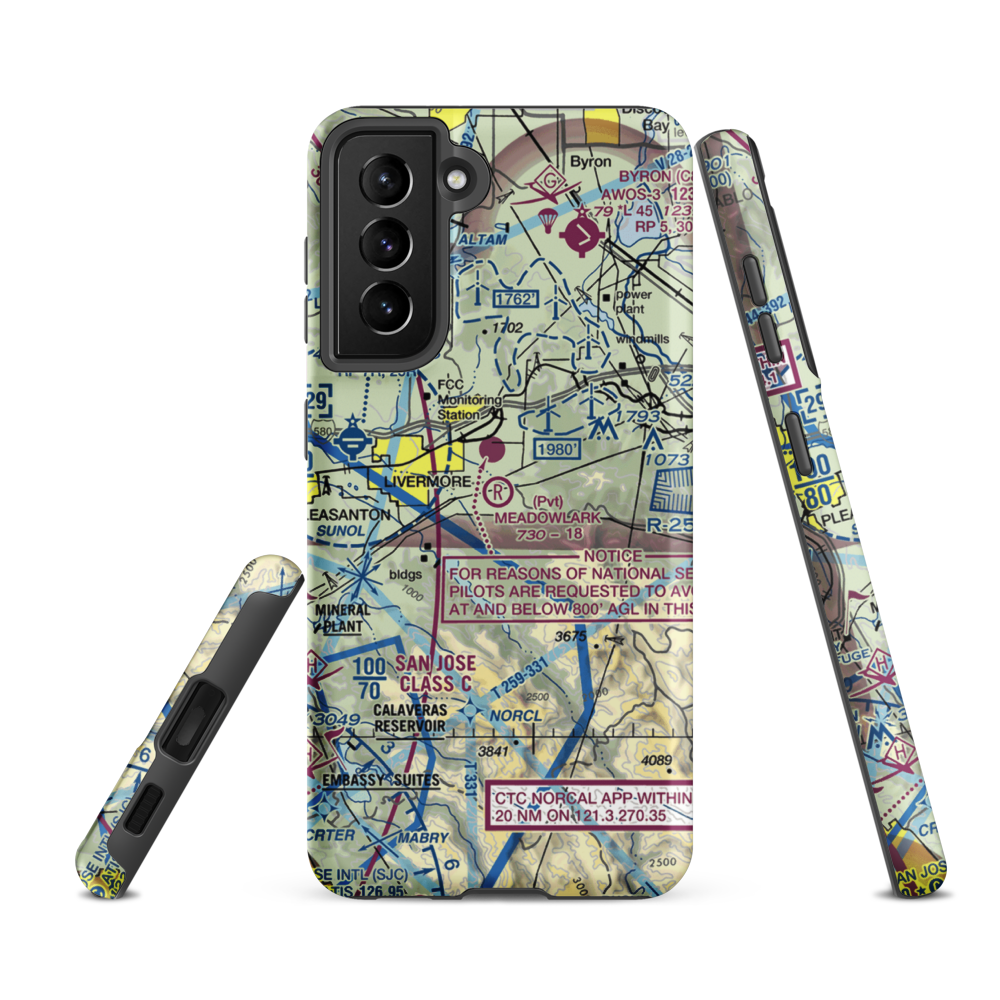 Meadowlark Field (63CN) VFR Sectional Samsung Phone Case Samsung Galaxy S21 FE model shown