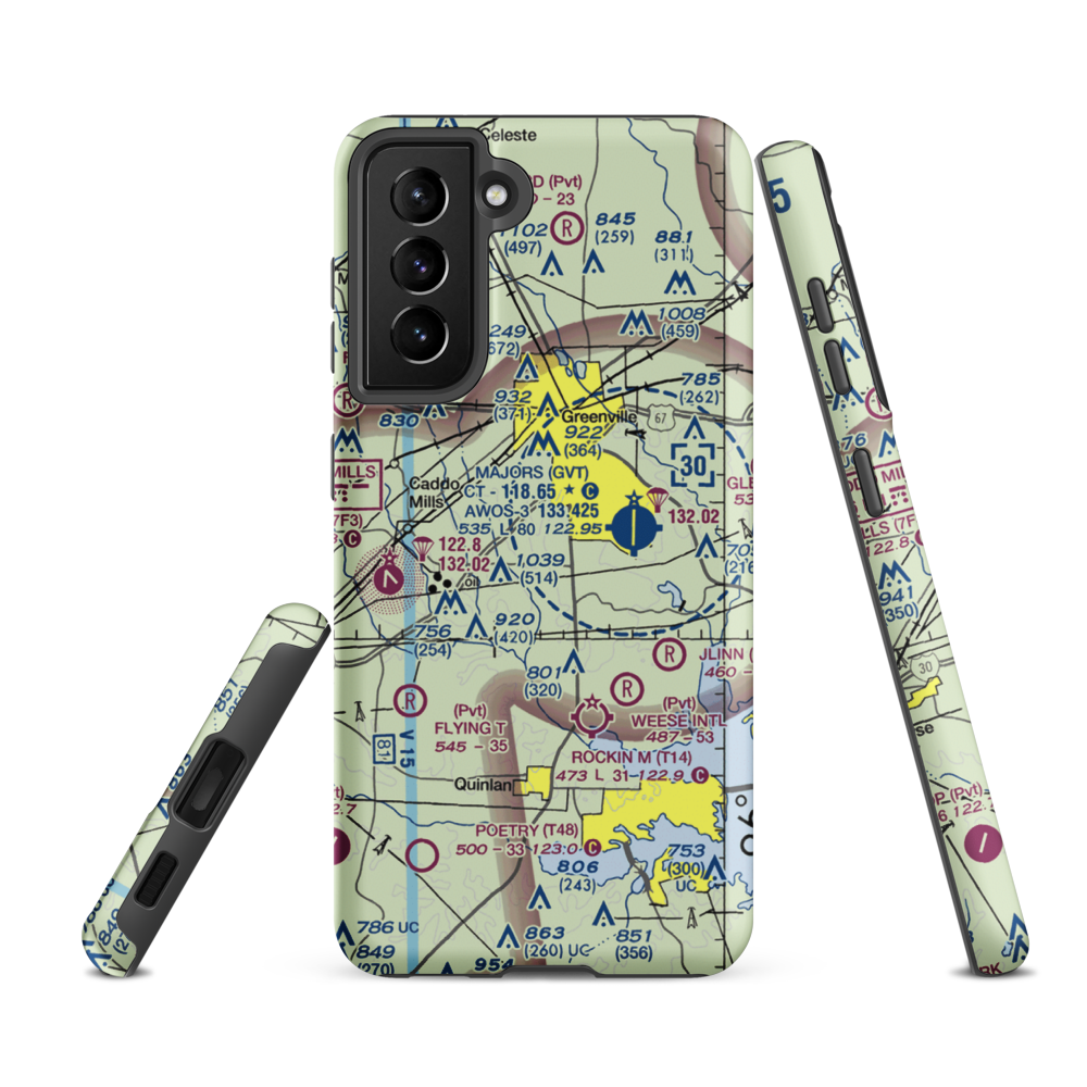 Meadowview Airport (US-0053) VFR Sectional Samsung Phone Case Samsung Galaxy S21 FE model shown