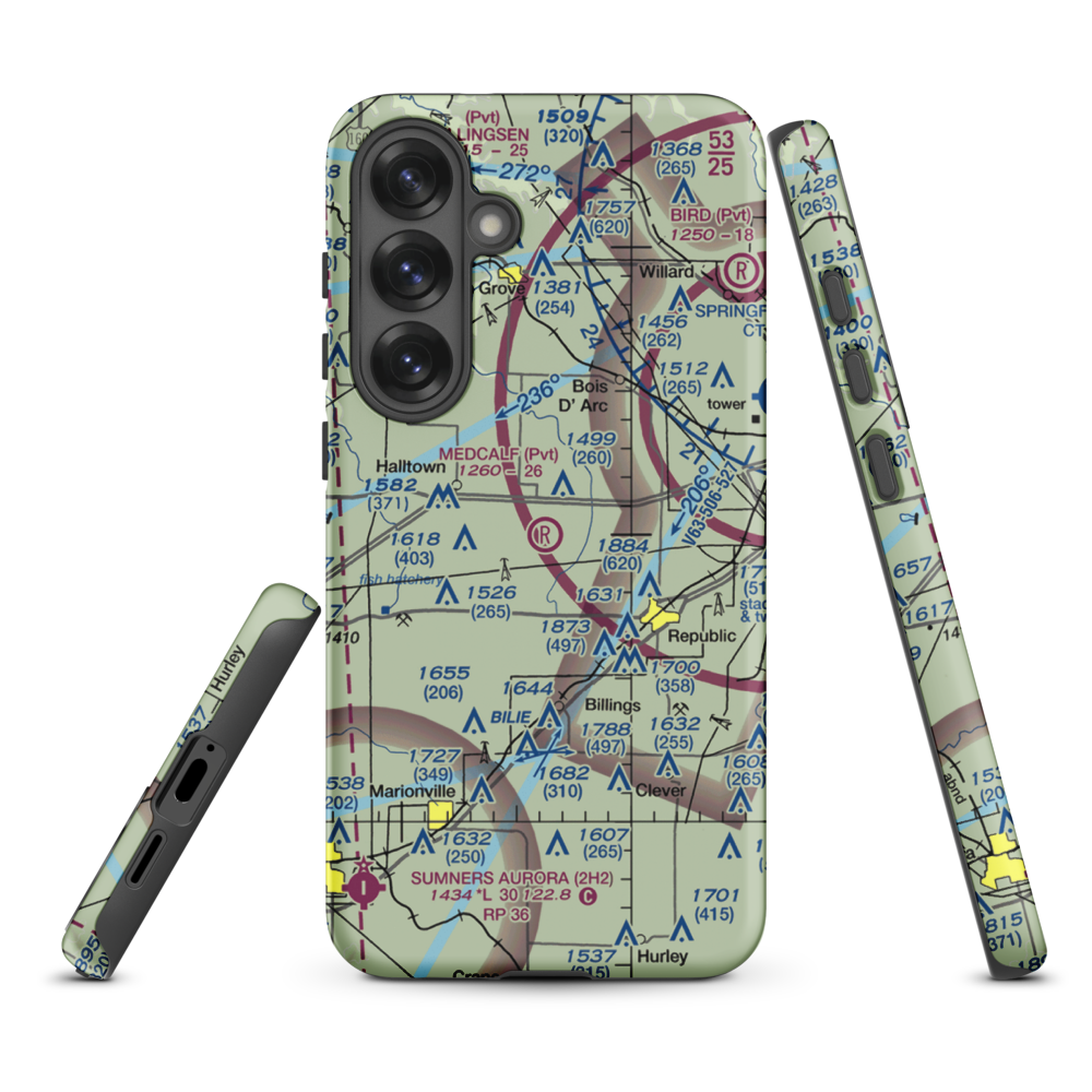 Medcalf Field (1MU0) VFR Sectional Samsung Phone Case Samsung Galaxy S25 Plus model shown