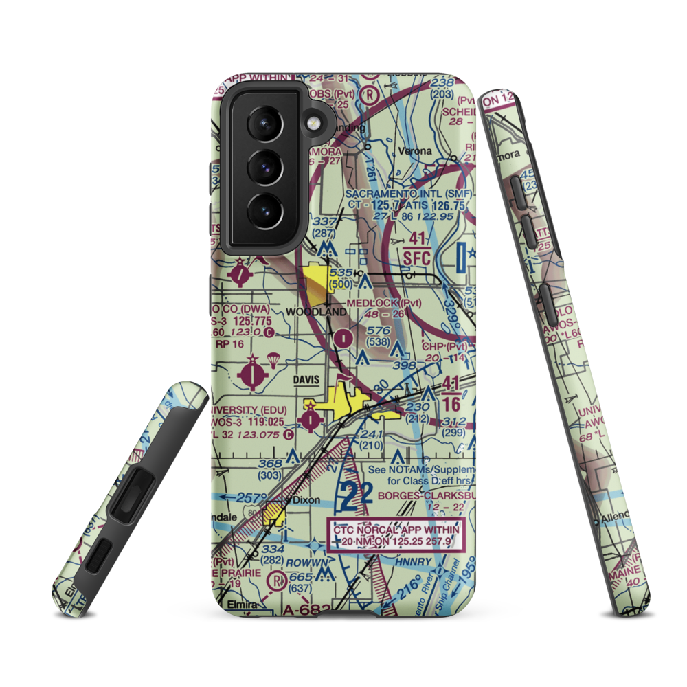 Medlock Field (69CL) VFR Sectional Samsung Phone Case Samsung Galaxy S21 FE model shown