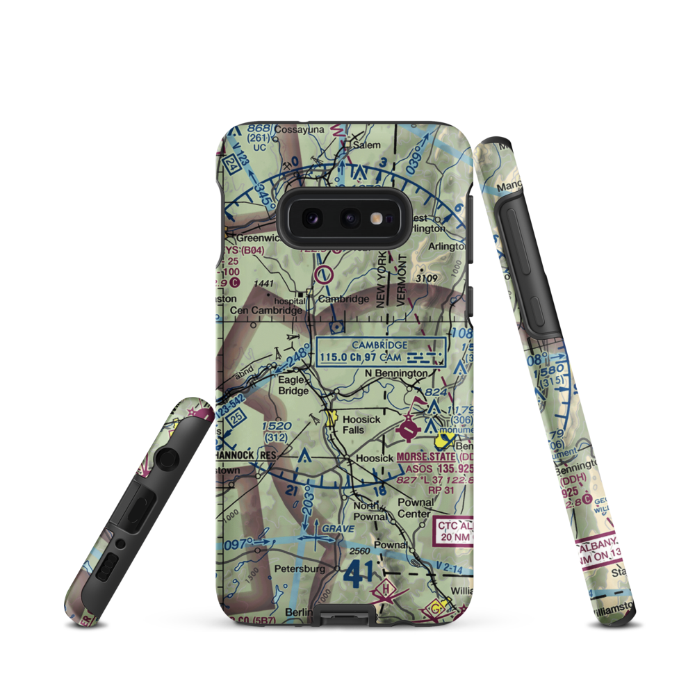 Meerwarth Airport (6NK2) VFR Sectional Samsung Phone Case Samsung Galaxy S10e model shown