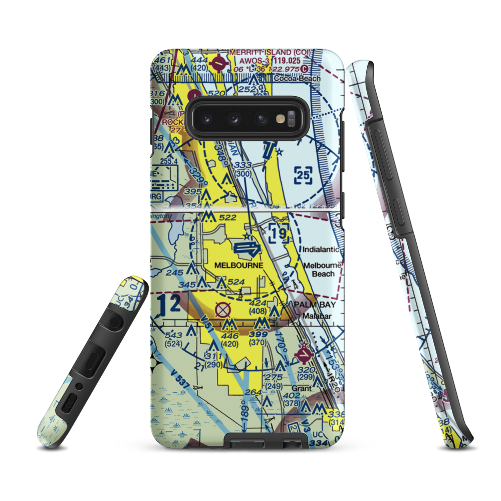 Melbourne International Airport (MLB) VFR Sectional Samsung Phone Case Samsung Galaxy S10e model shown