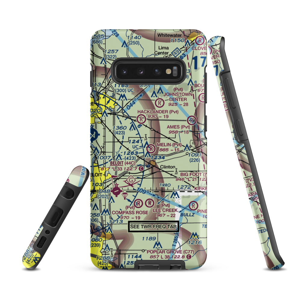 Melin Farms Airport (3WI6) VFR Sectional Samsung Phone Case Samsung Galaxy S10 Plus model shown