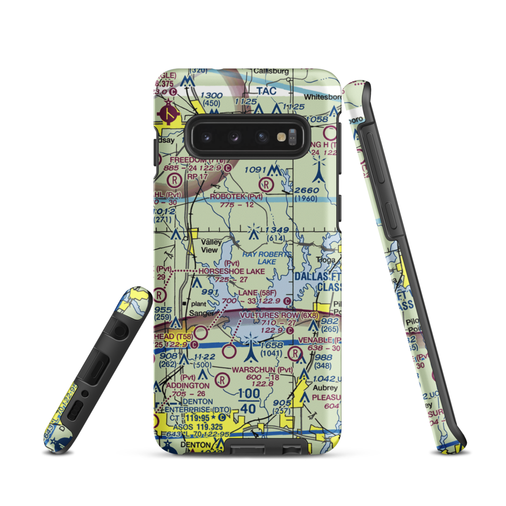 Melody Ranch Airport (XA78) VFR Sectional Samsung Phone Case Samsung Galaxy S10 model shown