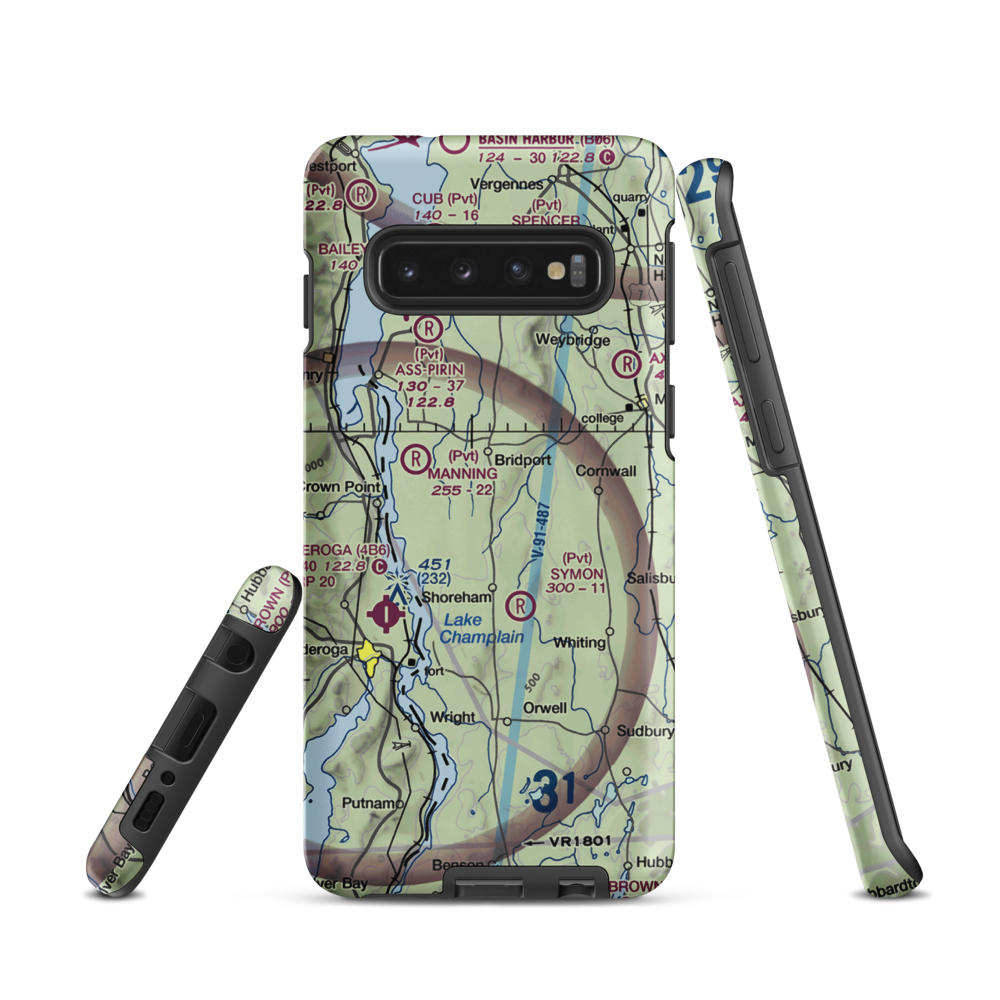 Melrose Springs Airfield (VT73) VFR Sectional Samsung Phone Case Samsung Galaxy S10 model shown