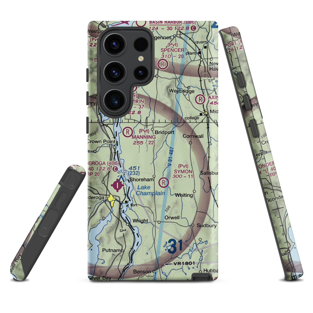 Melrose Springs Airfield (VT73) VFR Sectional Samsung Phone Case Samsung Galaxy S23 Ultra model shown