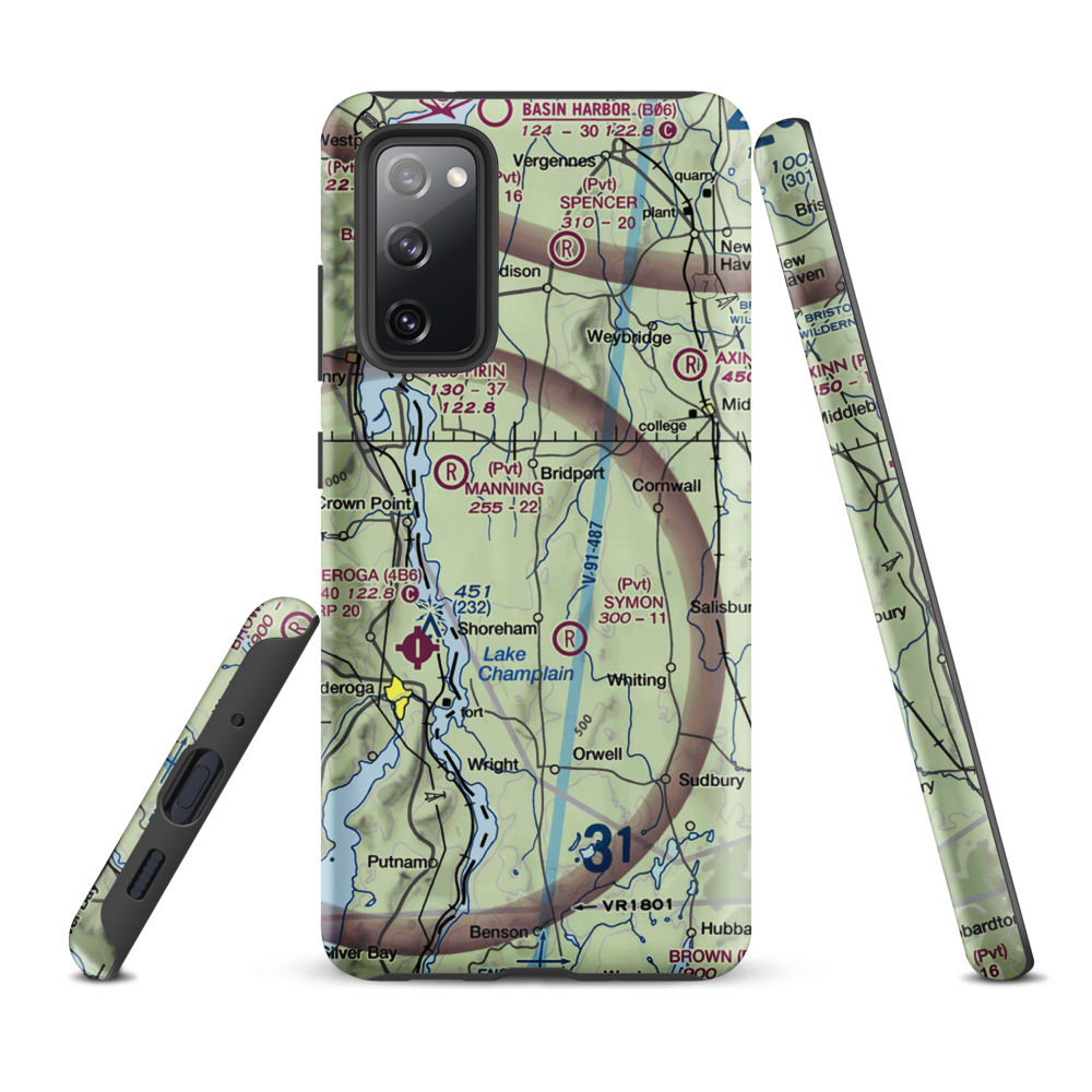 Melrose Springs Airfield (VT73) VFR Sectional Samsung Phone Case Samsung Galaxy S20 FE model shown