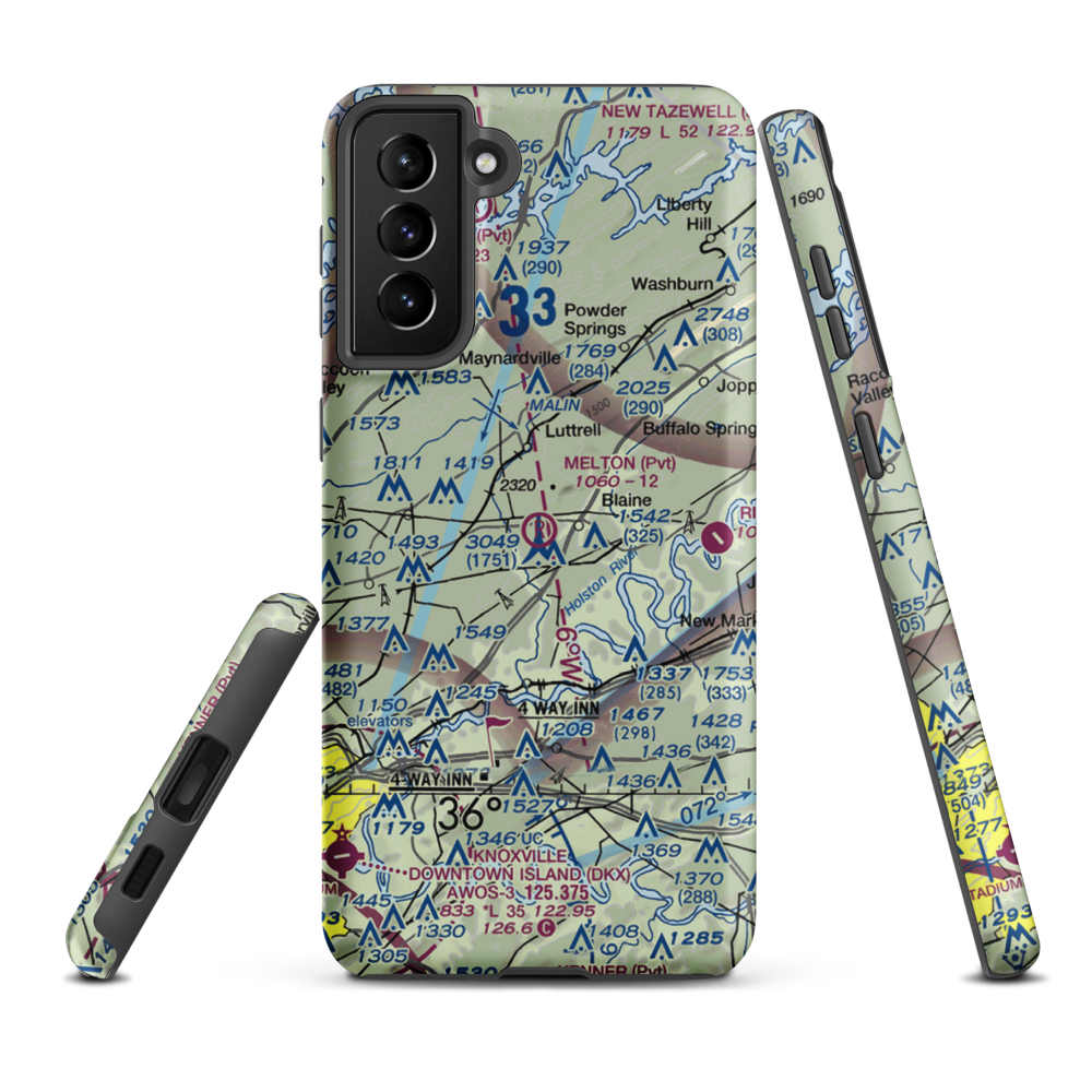 Melton Field (4TN0) VFR Sectional Samsung Phone Case Samsung Galaxy S21 FE model shown