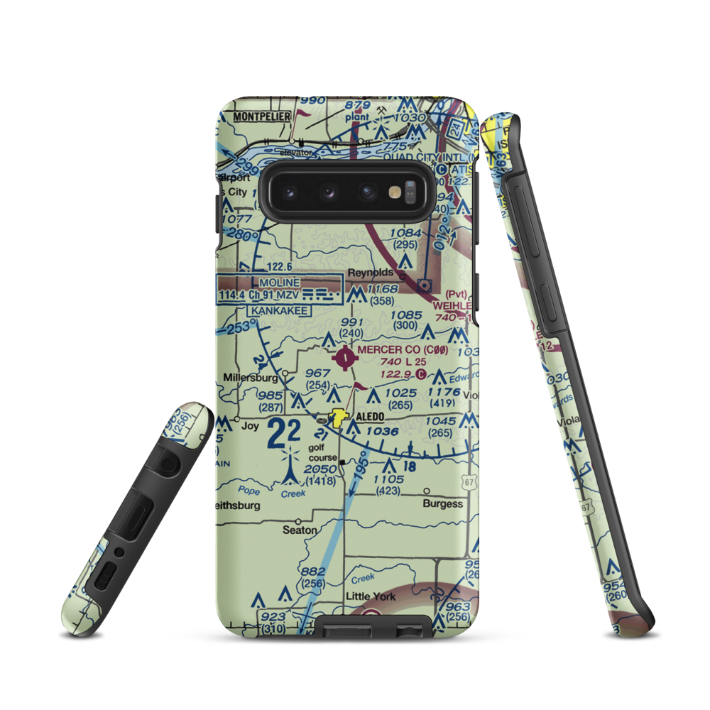 Mercer County Airport (C00) VFR Sectional Samsung Phone Case Samsung Galaxy S10 model shown