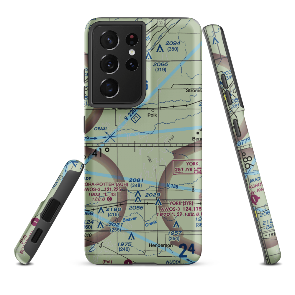 Merchant Homestead Airport (7NE6) VFR Sectional Samsung Phone Case Samsung Galaxy S21 Ultra model shown