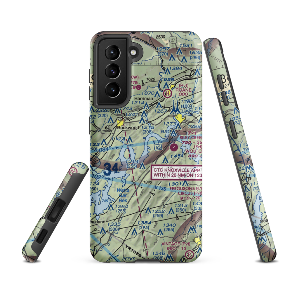 Merian Seaplane Base (3TN2) VFR Sectional Samsung Phone Case Samsung Galaxy S21 FE model shown